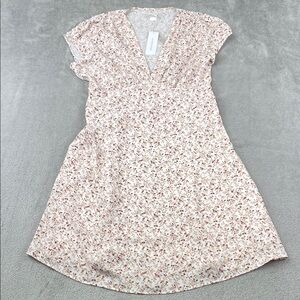 NEW Outerknown S Juniper Floral V-Neck Mini Dress